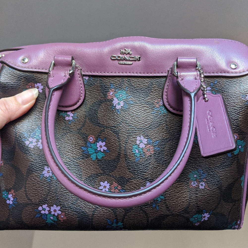 Purple Coach bag